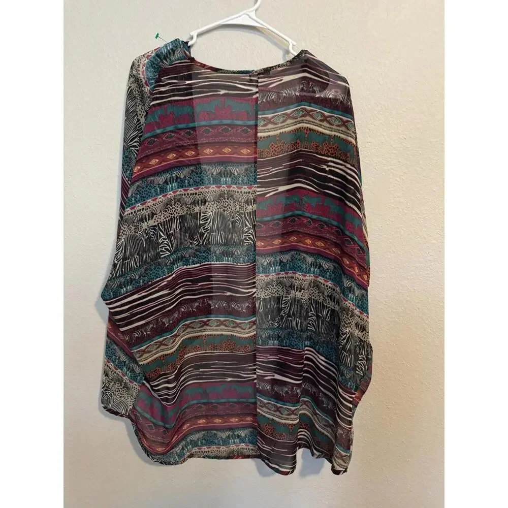 Zenobia multicolor swimsuit cover up lg‎